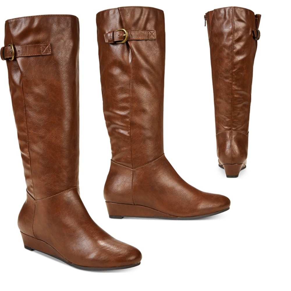 STYLE & CO .Rainne Wedge Mid-calf Boots SIZE 5.5M